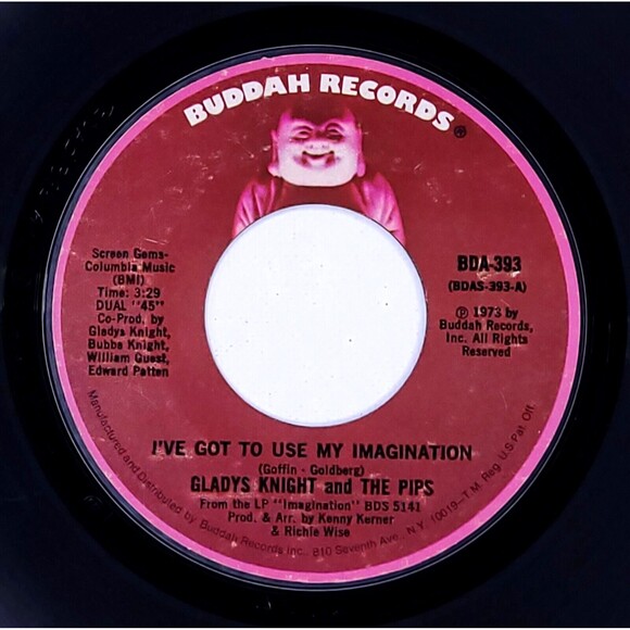 Gladys Knight & The Pips 45 I've Got To Use My Imagination on Buddah VG+ SOUL - Picture 1 of 2